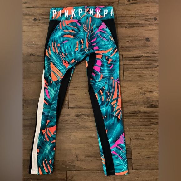 PINK VS TROPICAL FERN PRINT ULTIMATE LEGGINGS - Picture 9 of 10